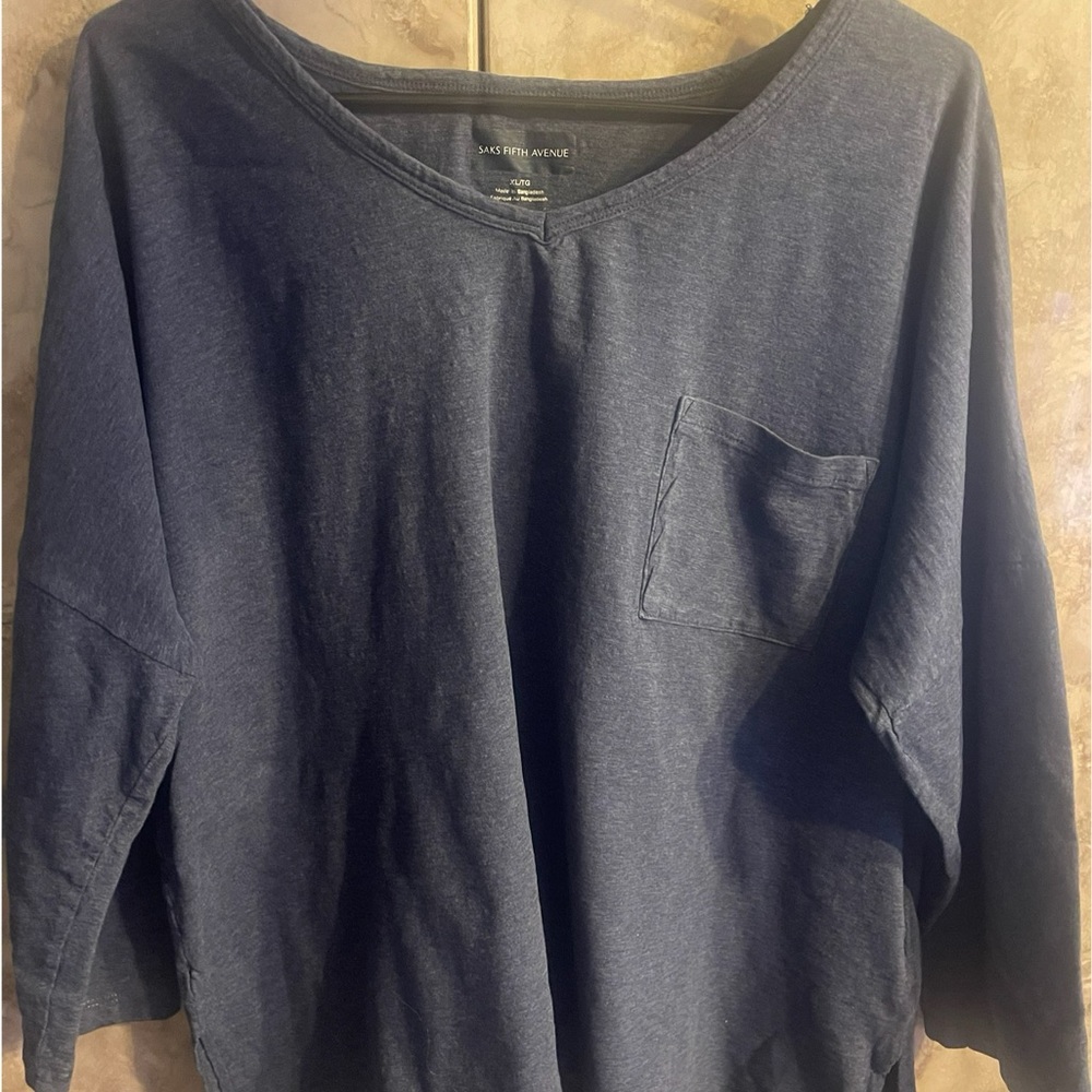 Saks Fifth Avenue Crop Top Shirt XL